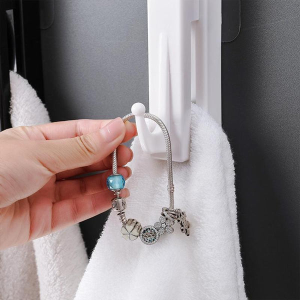 Wall Door Stainless Steel Holder Hook Strong Self Adhesive Hanger Hooks For Hanging Bathroom Accessories
