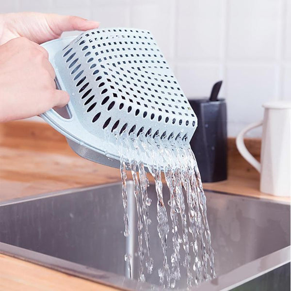 Fruit Drainage Basket Plastic Strainer Storage Basket for Food Fruit